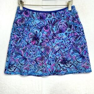 LILLY PULITZER LUXLETIC Women's Size XL Breakwater Blue Mini Aila Skort